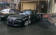 В Киеве взорвался и сгорел Audi