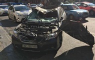 В центре Киева Toyota влетела в припаркованные авто: пять машин разбиты